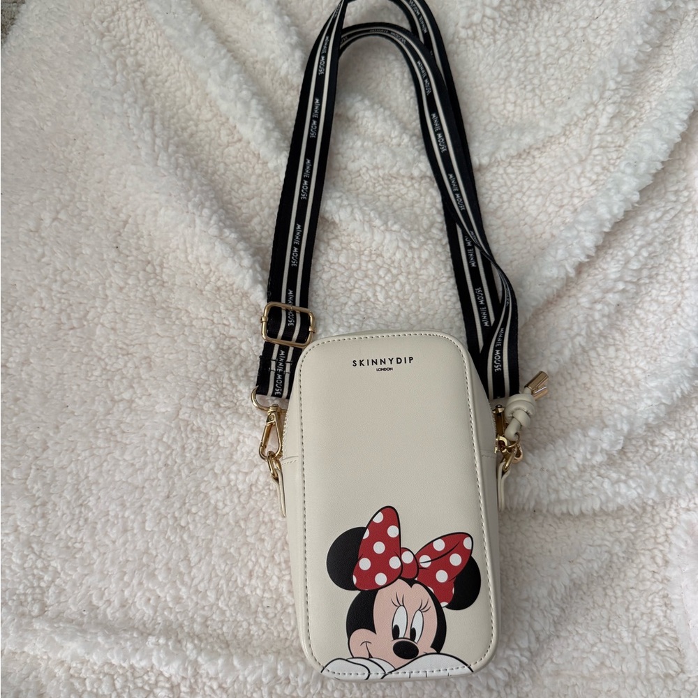 Skinnydip Cream Minnie Mouse Crossbody Phone Bag